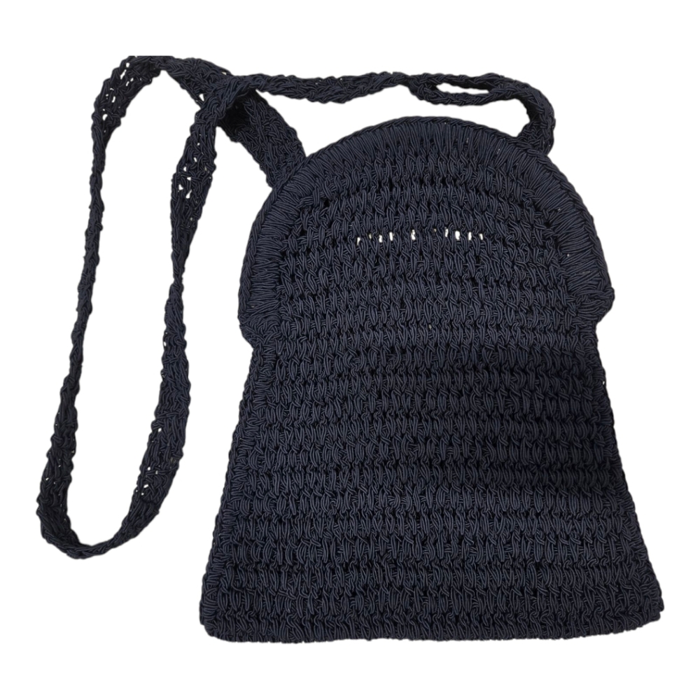 Carrie Forbes Navy Knit‎ Crossbody Bag